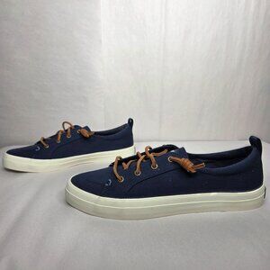 NWOT Sperry Women's Crest Vibe Canvas Navy Marine Sneaker